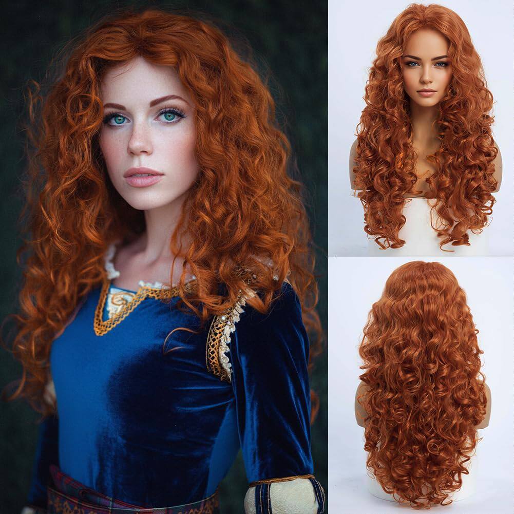 Female Curly Hair Princess Small Curve Fluffy Natural Waves Roll Wig Long Curls