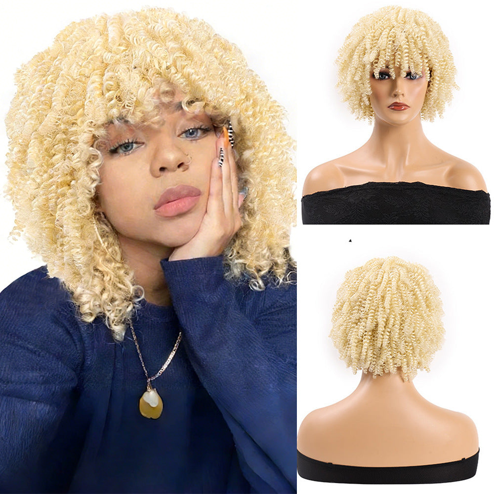 Small Volume Explosion Headgear Short Hair Band Wig Long Curls