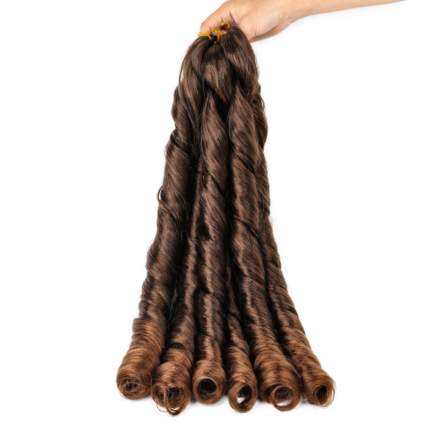 Fiber Low Temperature Tube Curved Large Wig Long Curls