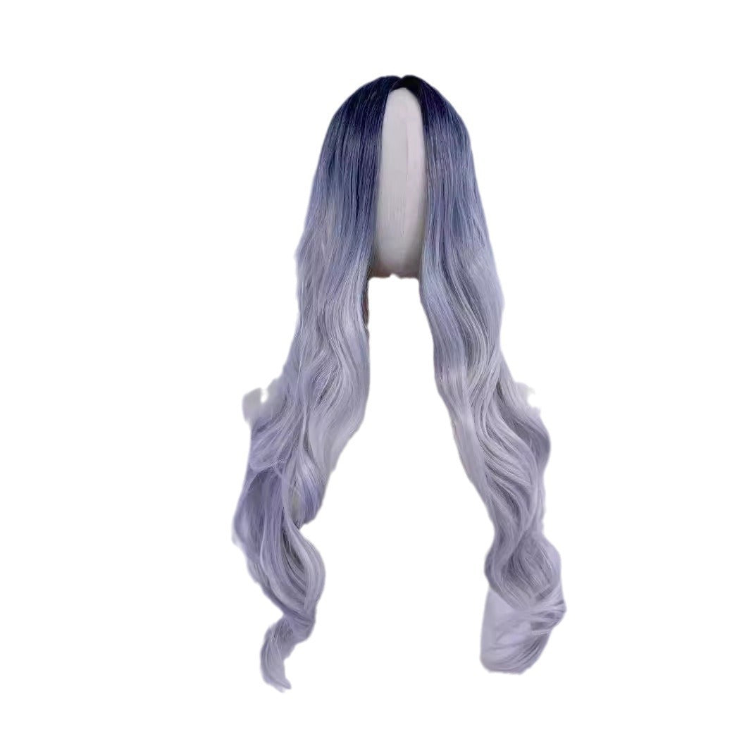 Face Repair Medium Point Curly Hair Gradient Big Wave Wig Long Curls