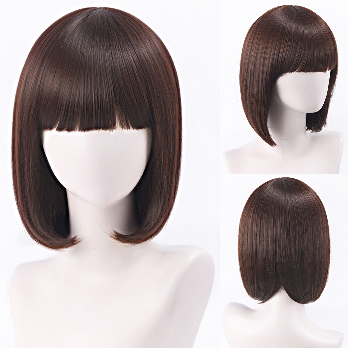 Green Gray Beige Black Red Pink Bangs Anime Nightclub Female Cos Wig