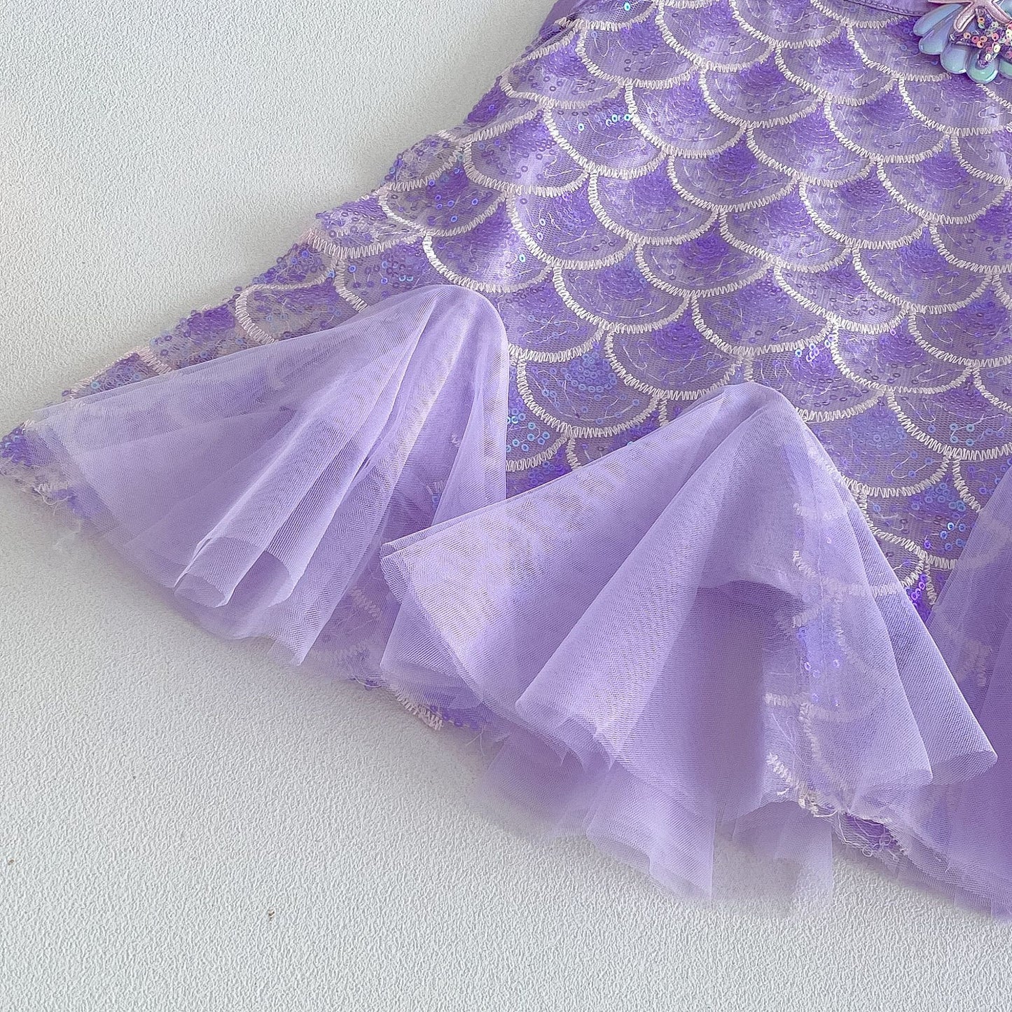 Children's Mermaid Summer Western Style Sequin Gauze Princess Children's Dress