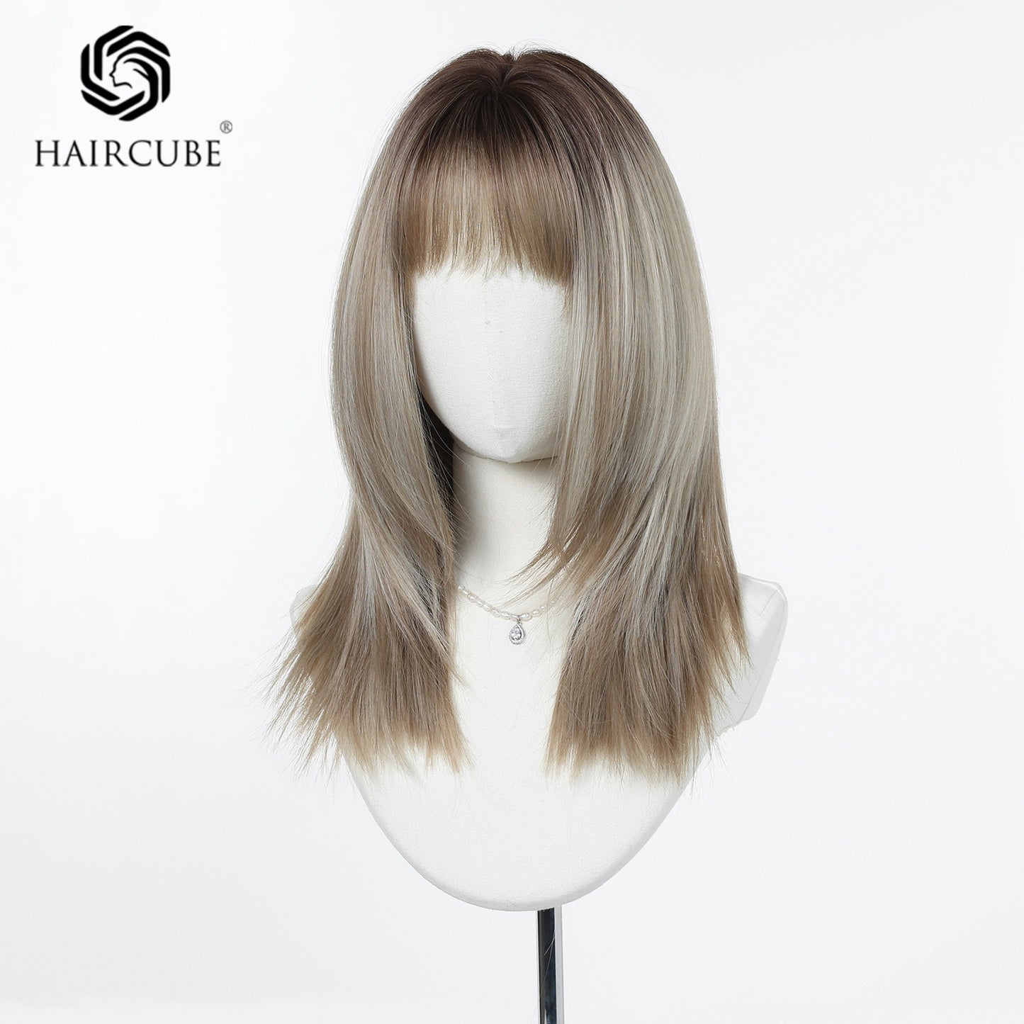 Head Cover Chemical Fiber Hair Bangs Lolita Sweet Daily Long Straight Wig