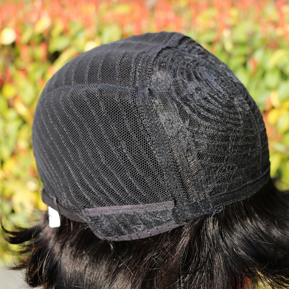Africa Human Short Full Mechanism Headgear Real Hair Wig