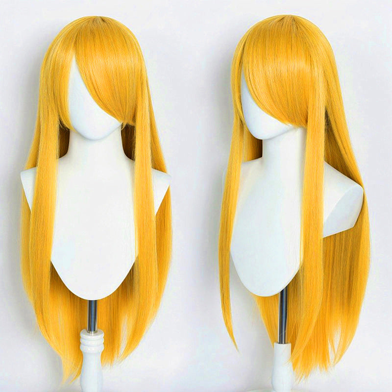 Universal Hair Cm Rose Net Color Woolen Long Straight Wig