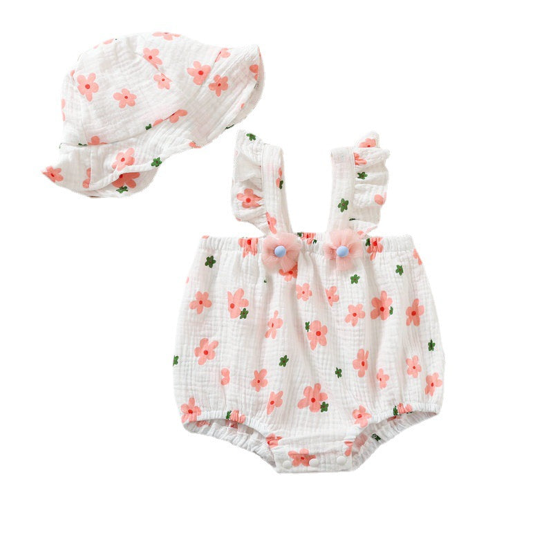 Short Sleeve Summer Thin Triangle Rompers Romper Born Jumpsuit, Climbing Suit