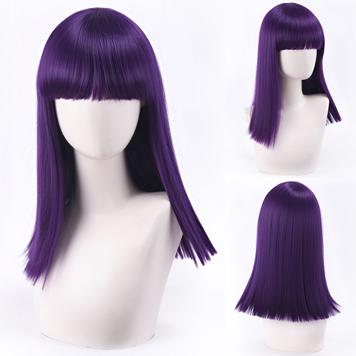 Green Gray Beige Black Red Pink Bangs Anime Nightclub Female Cos Wig