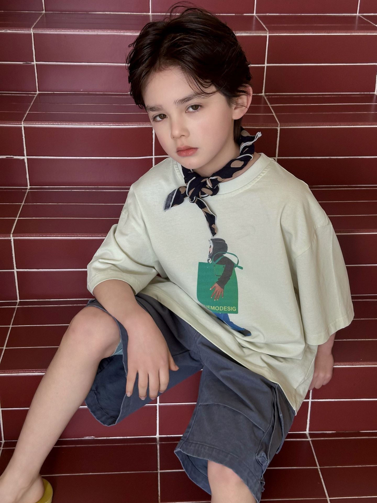 Children's Summer Fifth Overalls Boy Leisure Middle Children's Pants