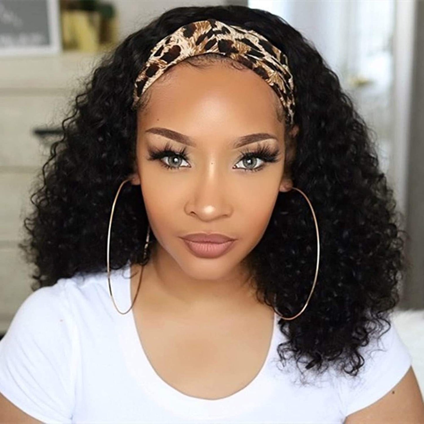 African Small Volume Afro Fluffy Hair Wig Long Curls
