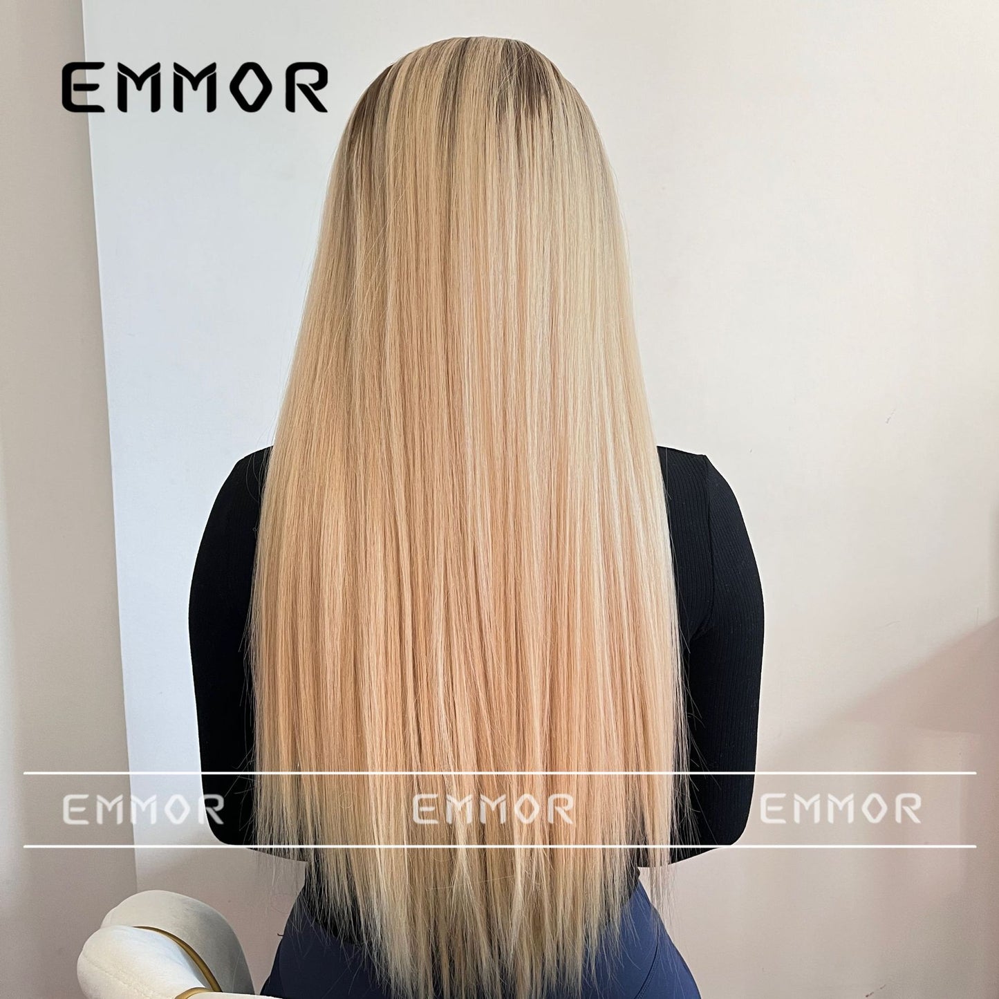 Women's Fashion Smooth Hair Bangs Natural Simulation Long Straight Wig