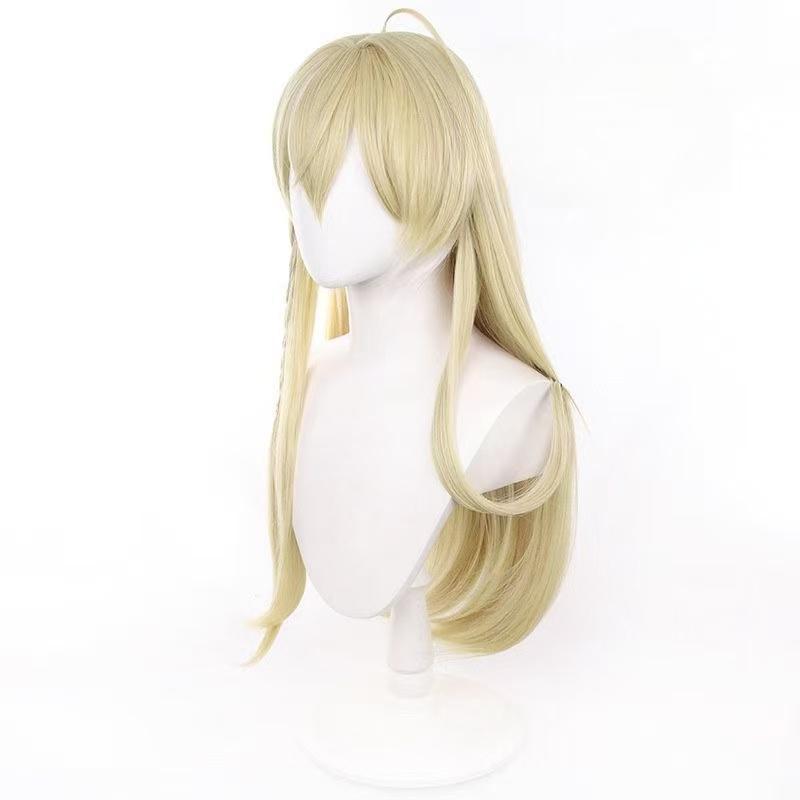 Light Golden Long Straight Hair Band Cos Wig