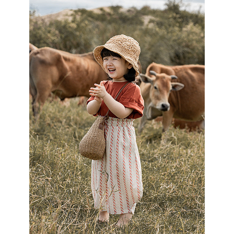 Children's Clothing Solid Color Simple Short-sleeved Leisure Children's T-shirt