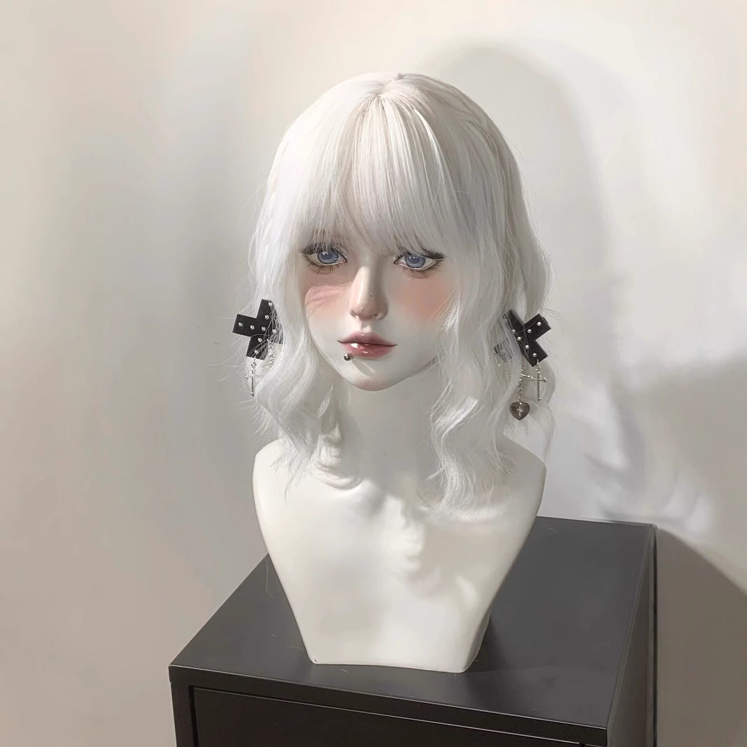 Realistic Straight Bangs Atmosphere Female Second Wig Short Curly Hair
