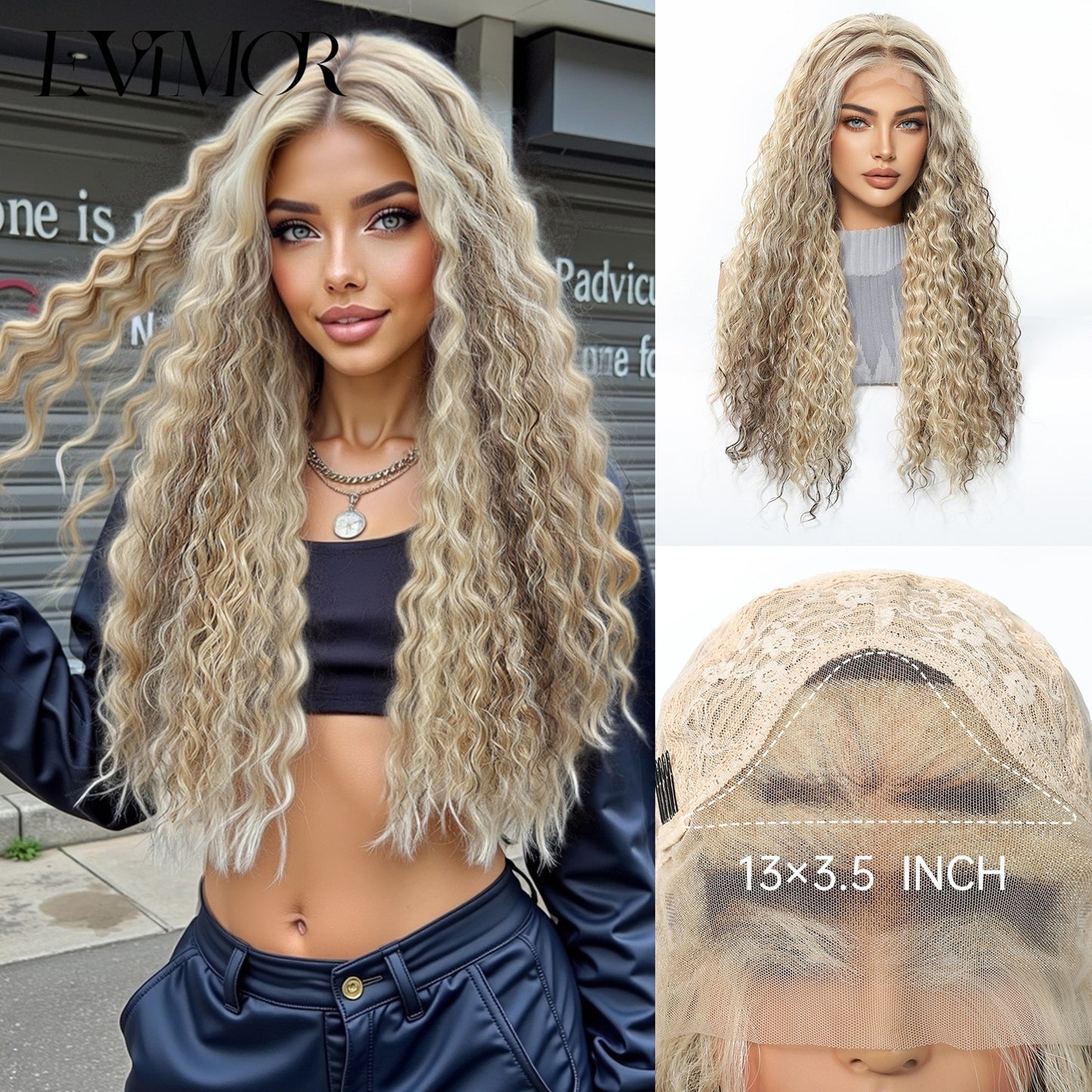Small Curly Forehead Lace Mid-length Hair Wig Long Curls