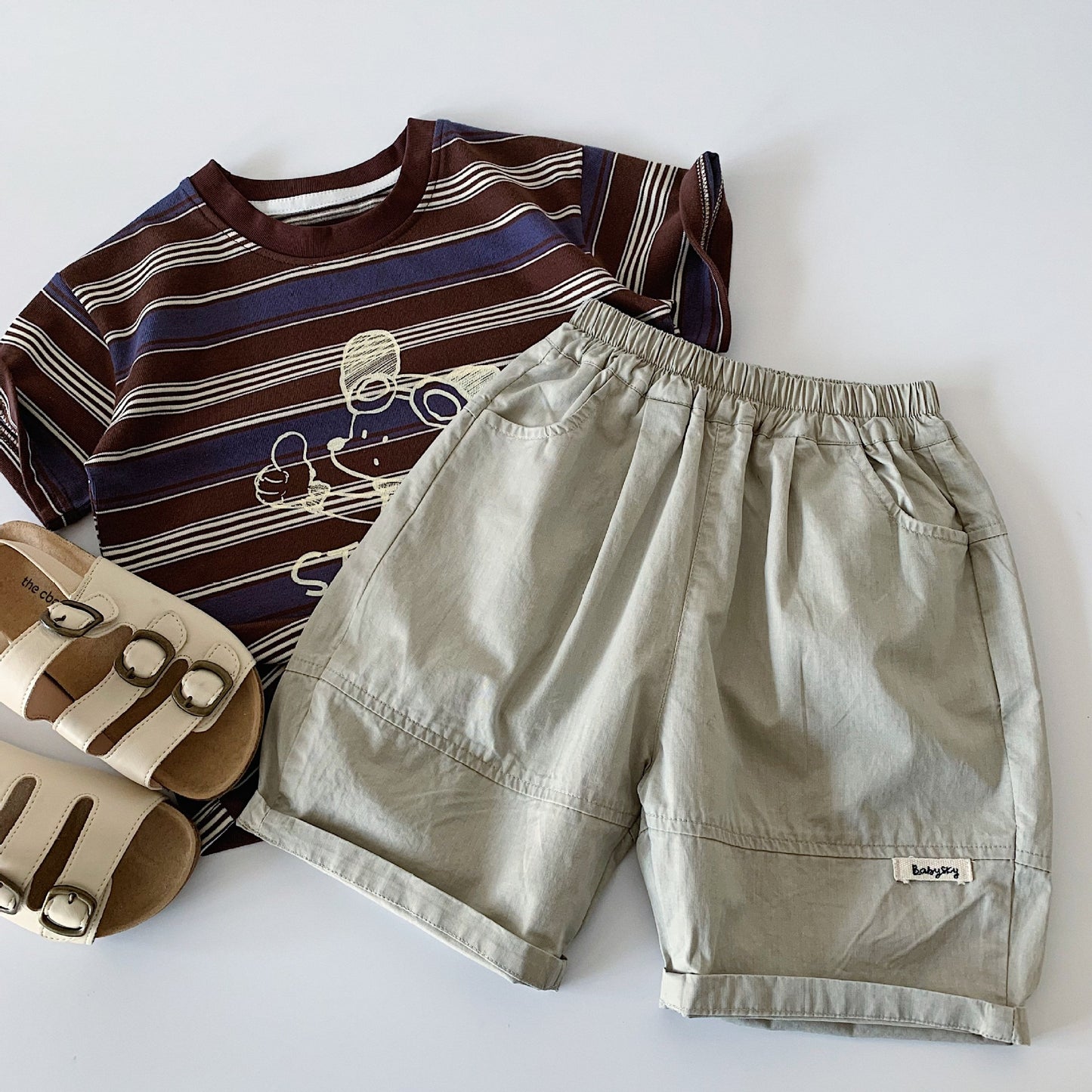 Children's Summer Stitching Calibration Middle Trendy Shorts Children's Pants