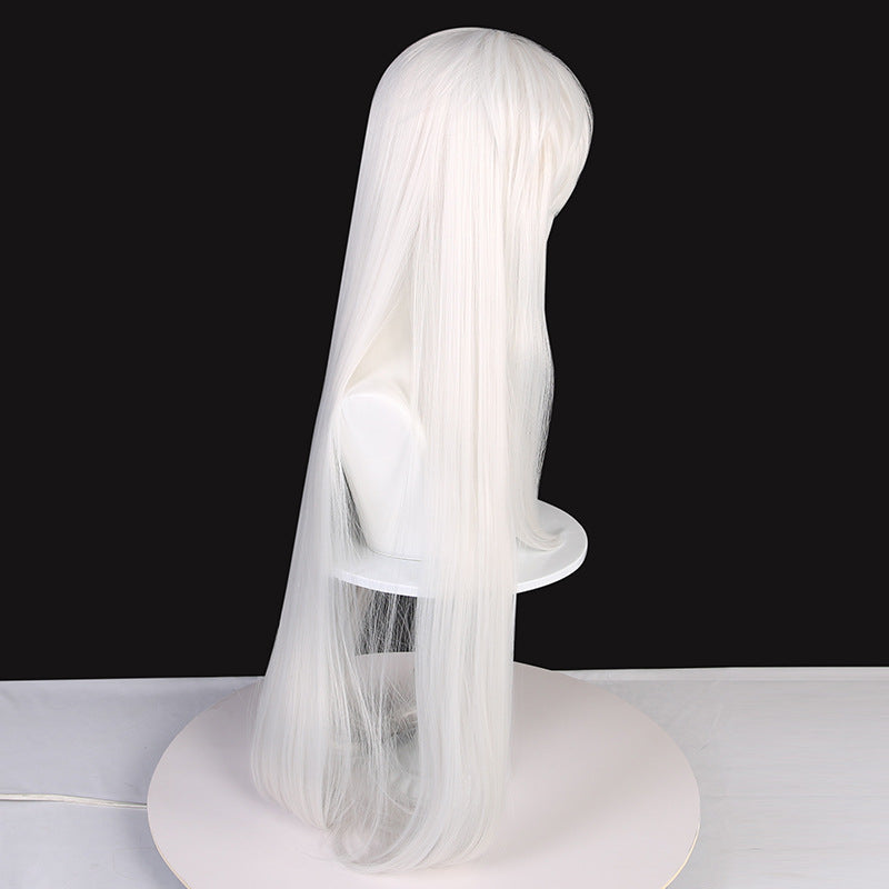 Siery White Pattern Corn Stigma Puffy Cos Wig