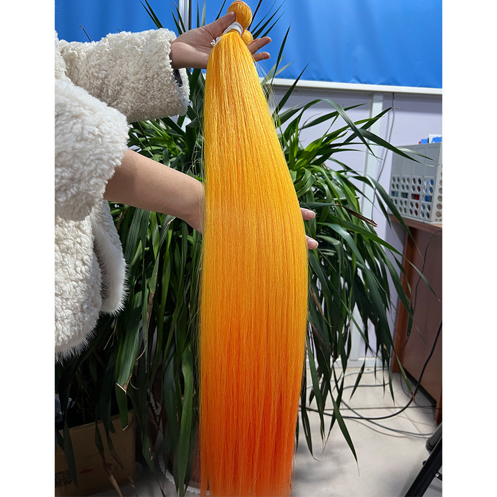 Women's Chemical Fiber African Hair Band Weft Long Straight Wig