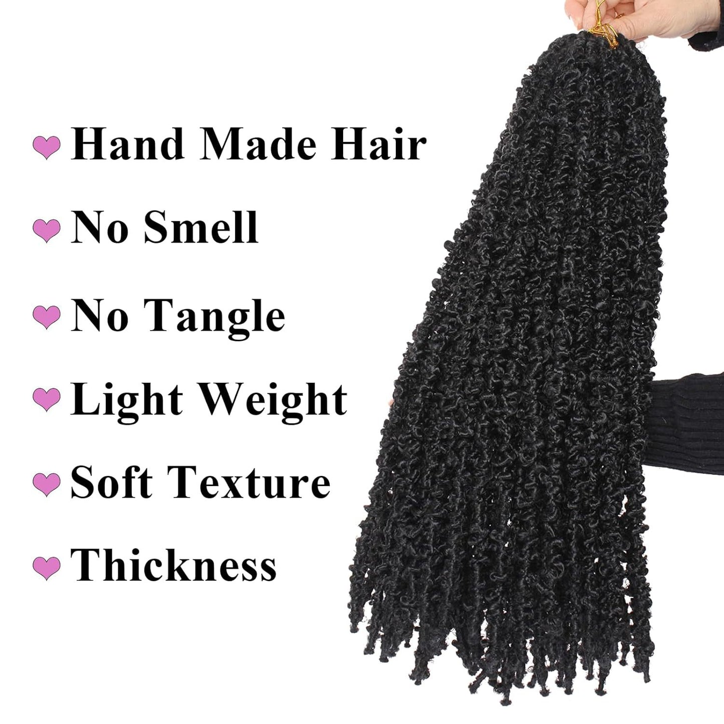 African Dreadlocks Hair Extensions Butterfly Crochet Long Straight Wig