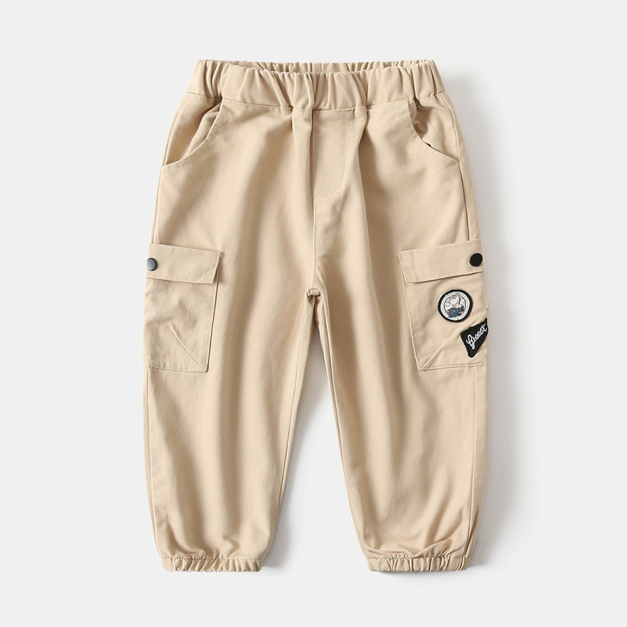 Trousers Outdoor Drawstring Casual Thin Tide Children's Pants