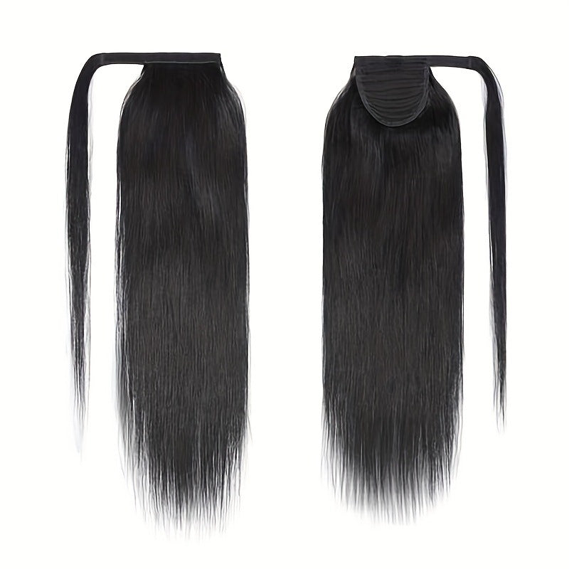 Ponytail Winding Seamless Fluffy Band Horse Real Hair Wig