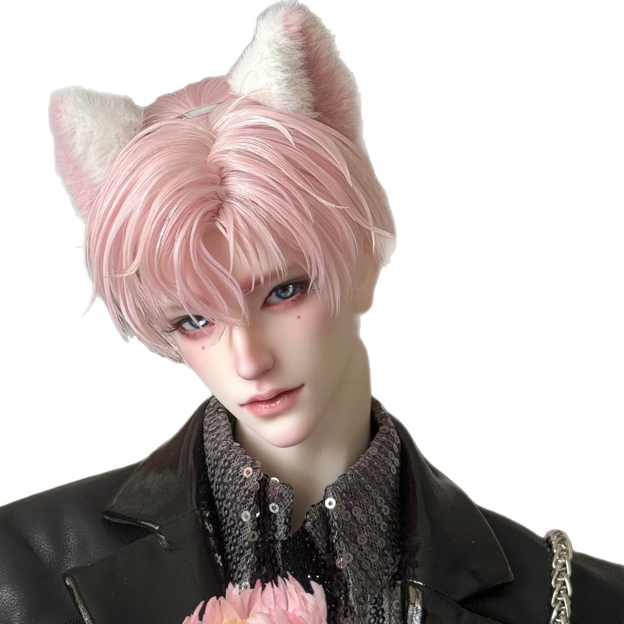 Men's Doll Points Cream Powder Hair Fiber Two-dimensional Cos Wig