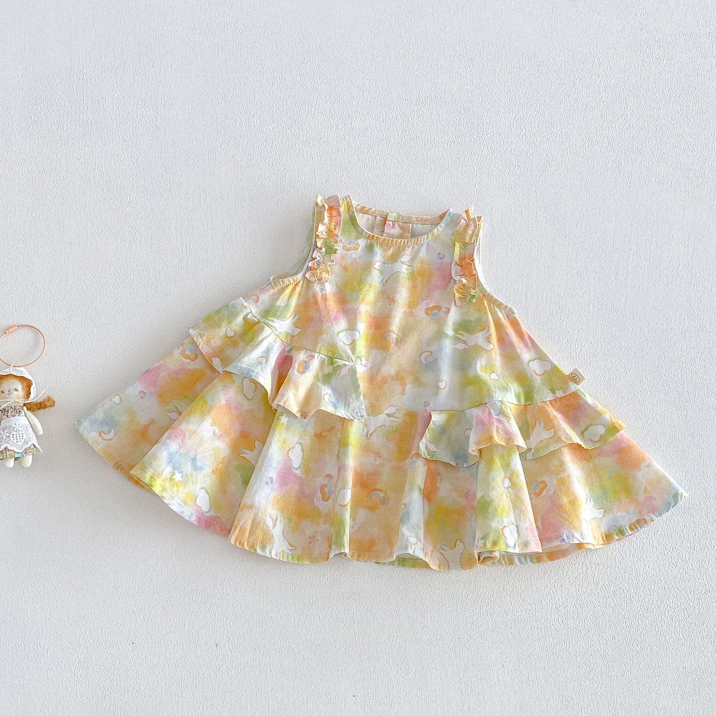 Children's Design Princess Summer Printed Rabbit Clothing Children's Dress