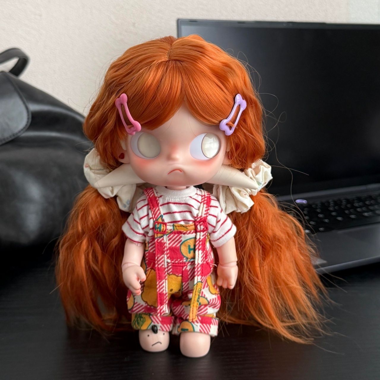 Orange Sister Ga Zi Doll Water Ripple Curly Hair Straight Other Wig