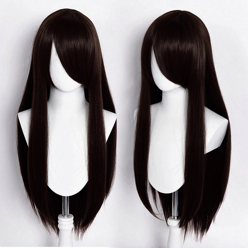 Universal Hair Cm Rose Net Color Woolen Long Straight Wig