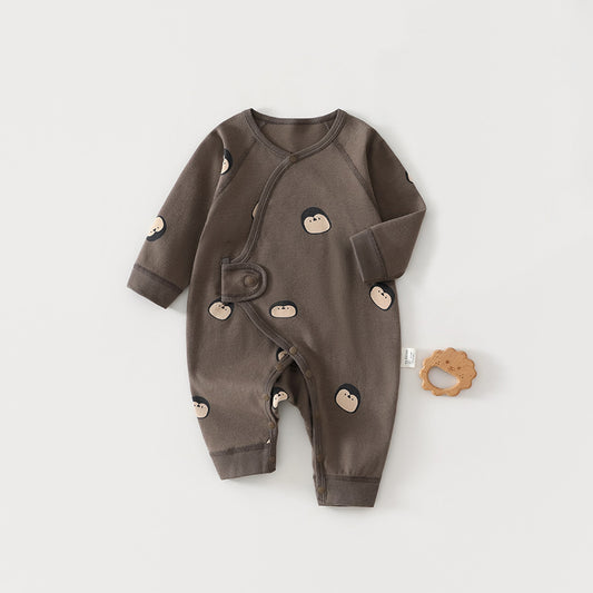 Born Clothes Pure Cotton Class Butterfly Romper June Crawling Jumpsuit, Climbing Suit