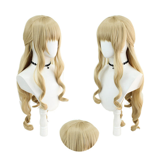 Mixed Puffy Silk Universal Fiber Long Cos Wig