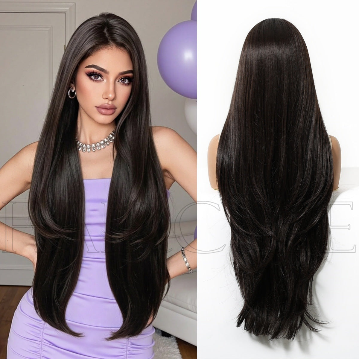 Women's Curly Headgear Party Music Festival Temperament Wig Long Curls