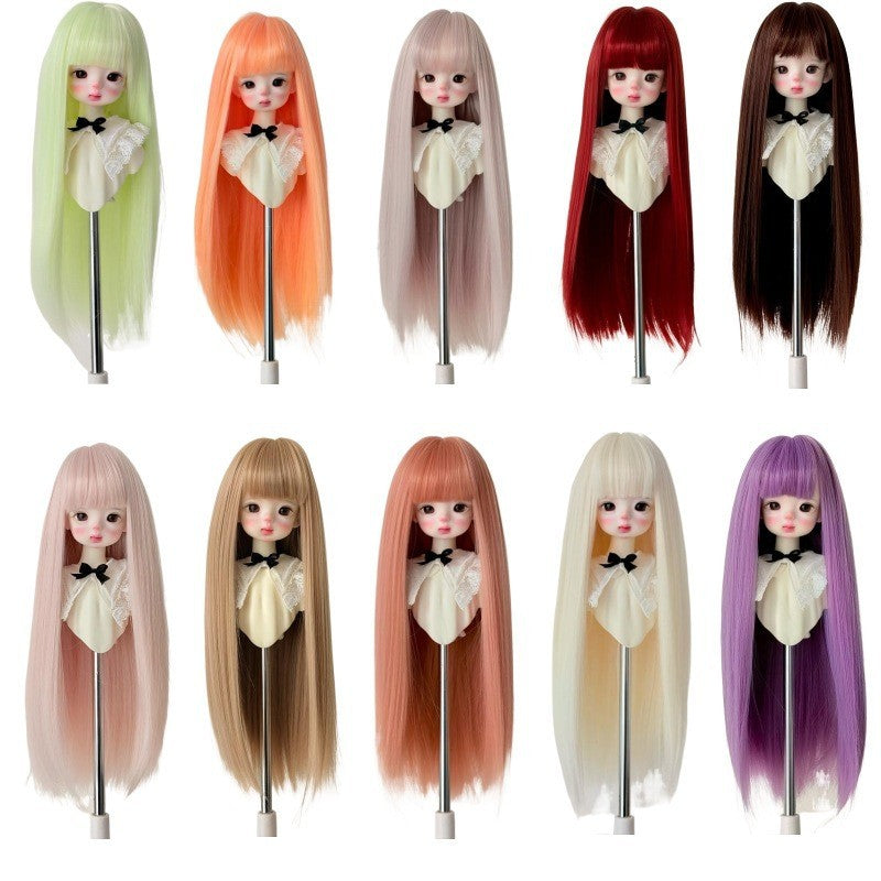 Silk Long Straight Hair Cover Bangs Rough Cos Wig