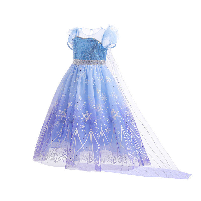 Children's Halloween Frozen Western Style Aisha Tulle Skirt Little Princess Children's Dress