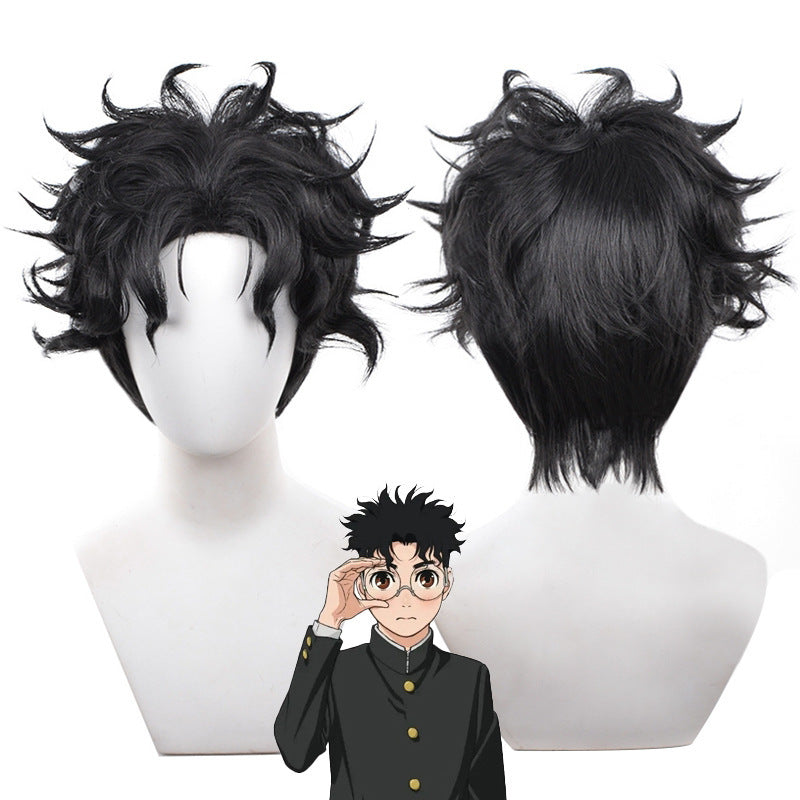 Supernatural Armed Black Top Short Hair Bold Cos Wig