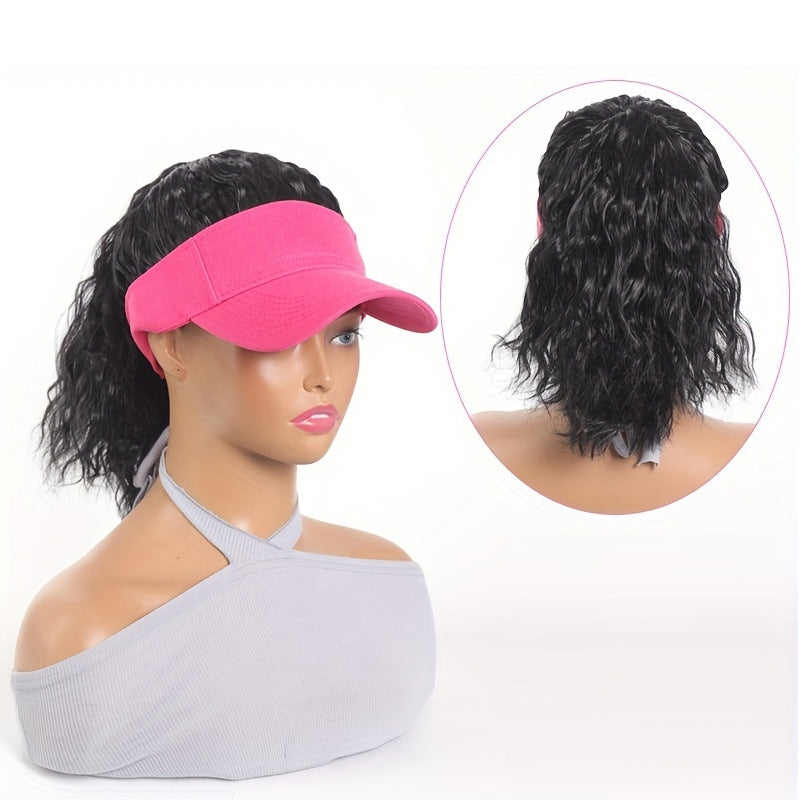 One-piece Female Topless Corn Stigma High Ponytail Braid Fashion Rose Other Wig