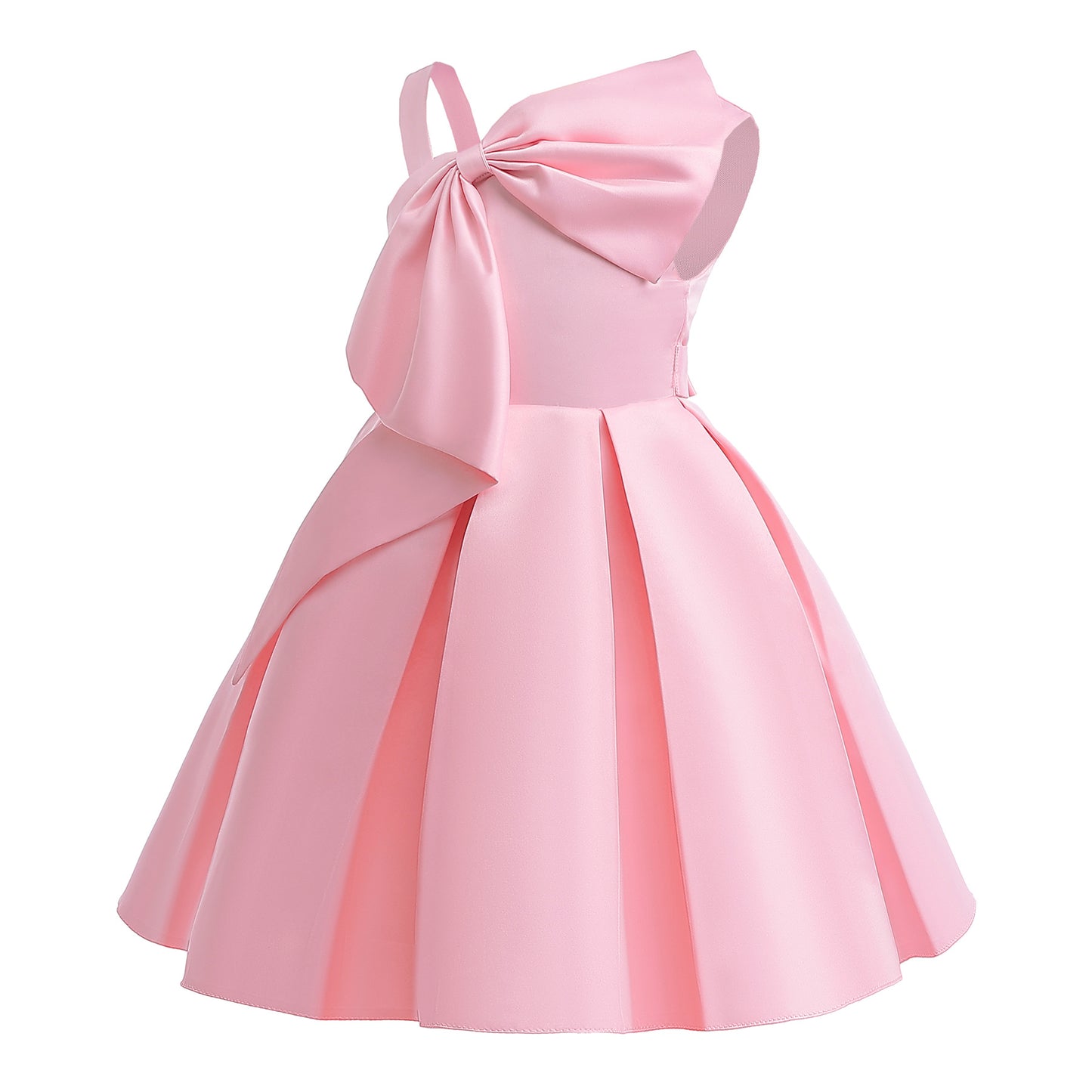 Children's Black Pink Solid Color Fashionable Princess Children's Dress