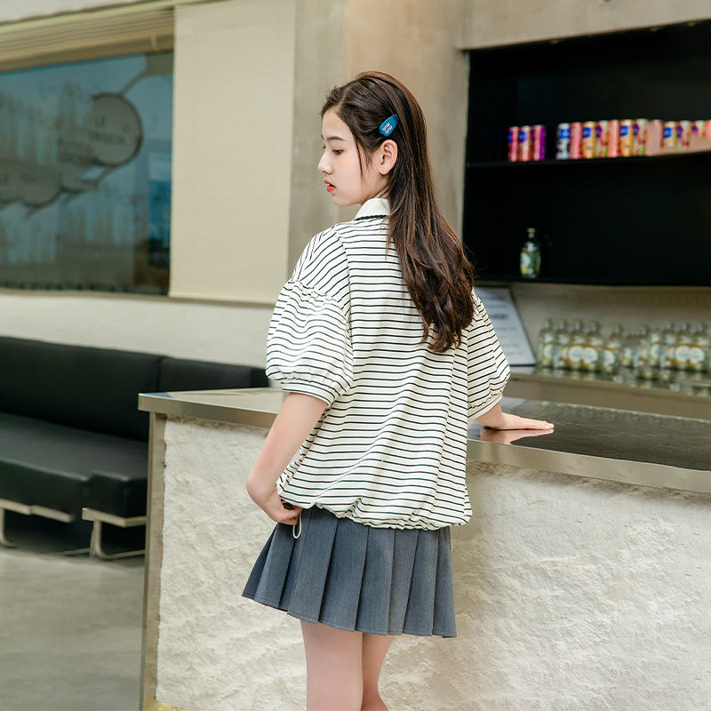 Children's Short-sleeved Summer Big Polo Casual Top Children's T-shirt