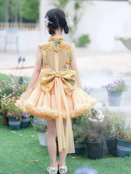 Children's National Style Skirt One-piece Pettiskirt Summer Cute Vest Children's Dress