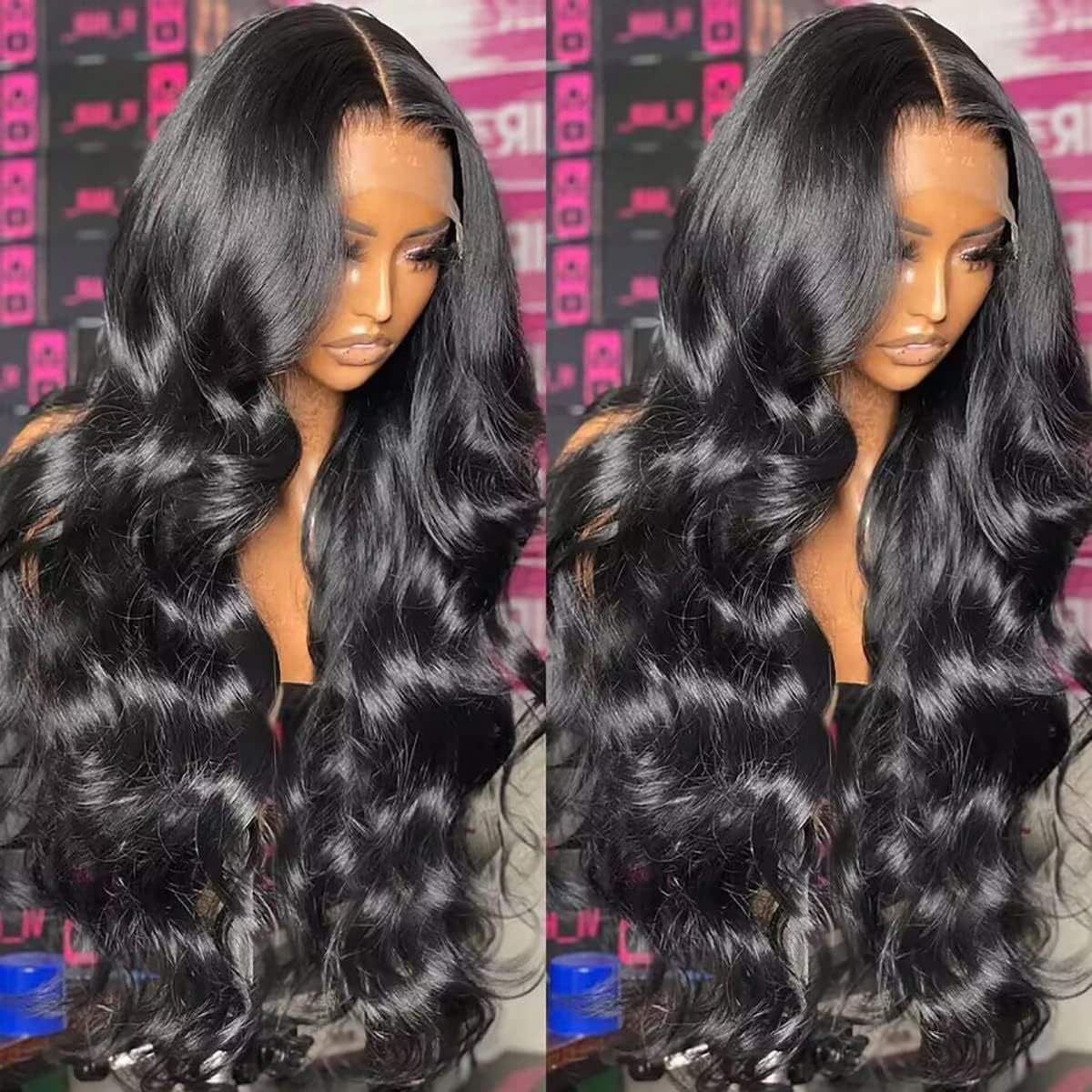Mid-length Large Wave Curly Hair Woven Front Lace Plus Mesh Wig Long Curls
