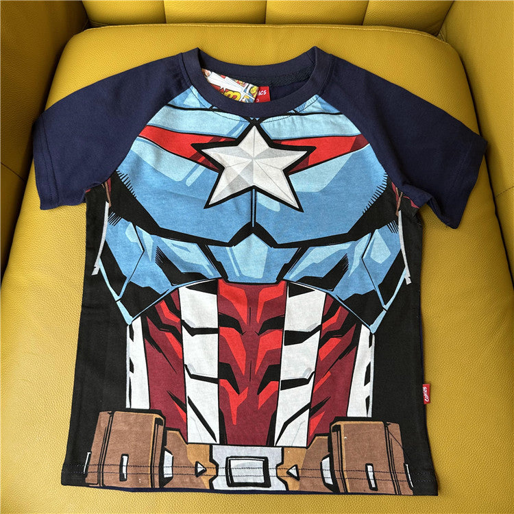 Children's Cartoon Hero Series Watermark Modeling Summer Children's T-shirt