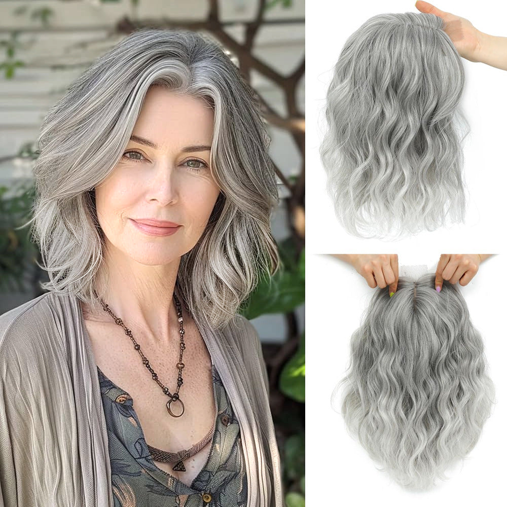 Women's Hairpiece Lace Bangs Water Ripple Set Waves Wig Short Curly Hair