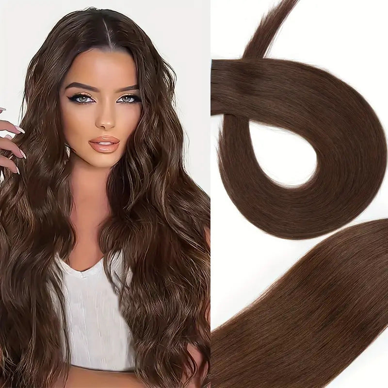 Premium Film Hair Real Set Seamless Invisible Wig