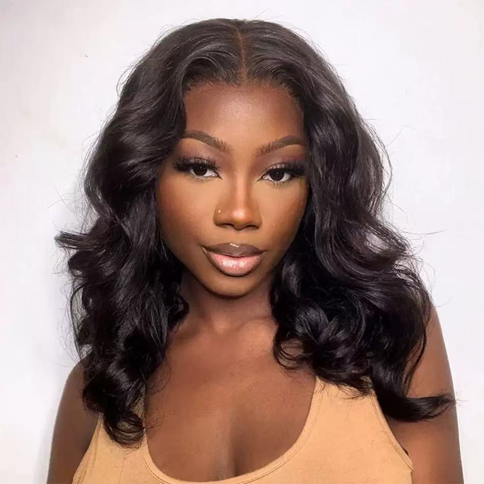 Front Lace Small Female Head Cover Fiber Wig Short Curly Hair