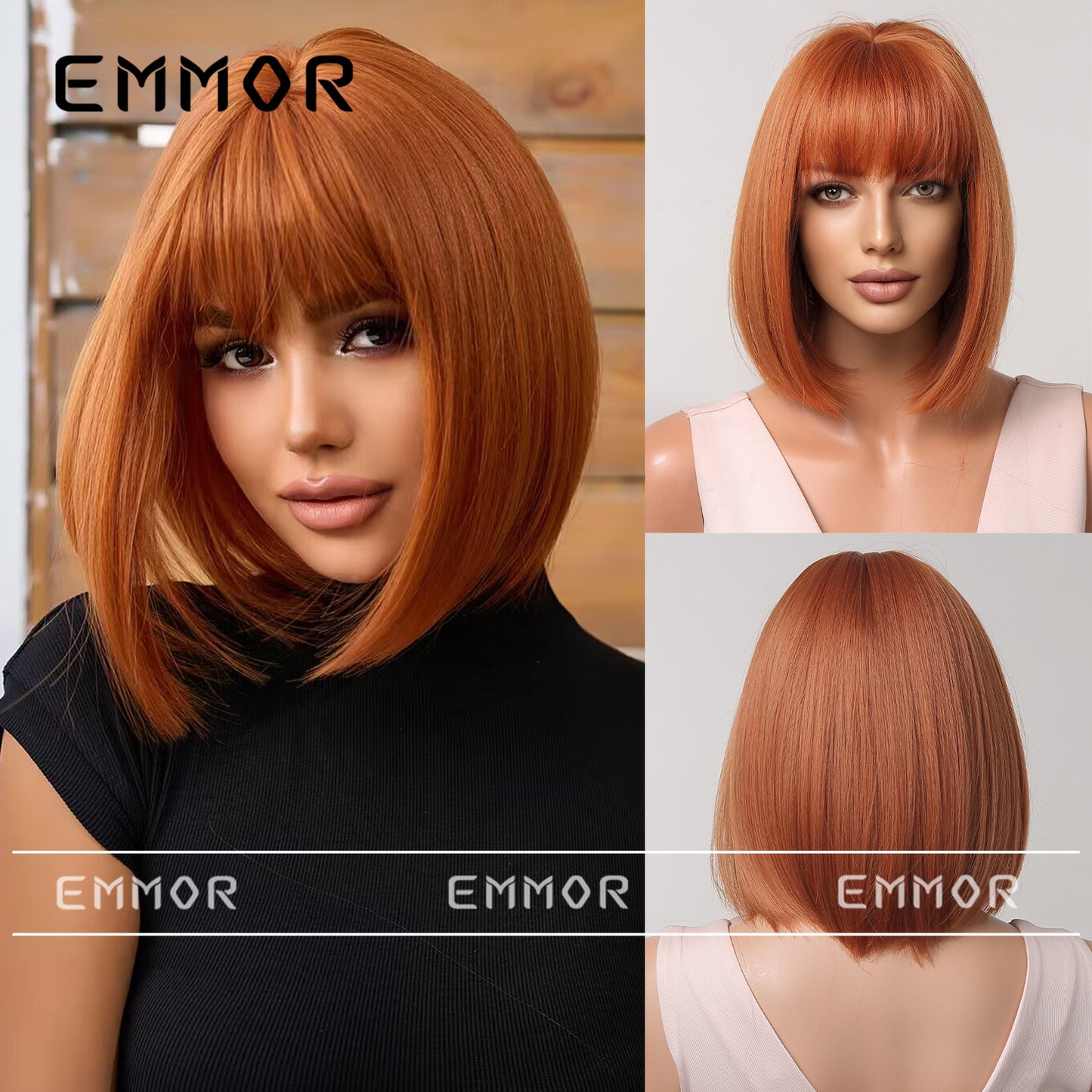 Female Fiber Summer Natural Color Head Wig Short Straight Hair