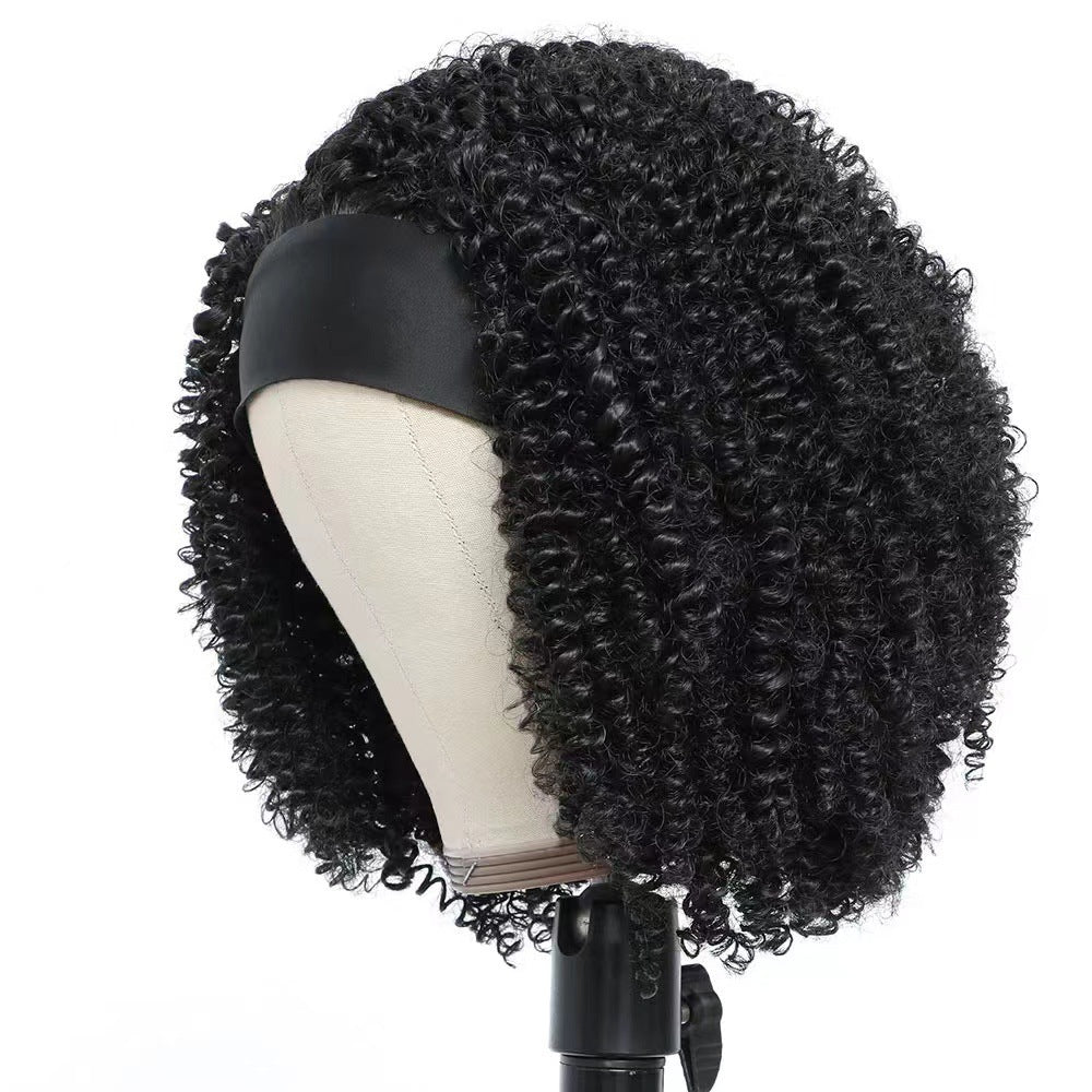 Band Curling Iron Set Chemical Fiber Sheath Exotic Wig Short Curly Hair