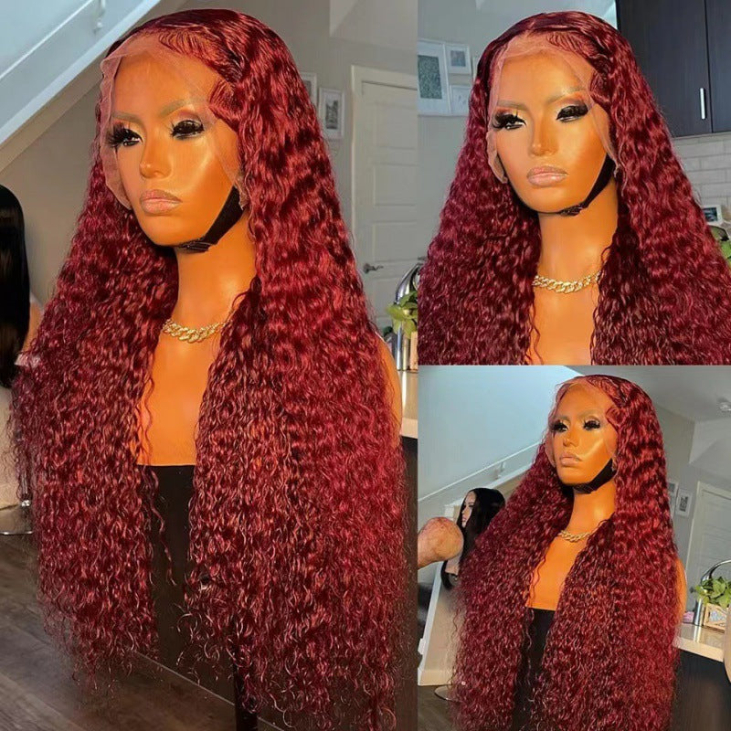 Creative Popular Front Lace Ms. Hair Wig Long Curls