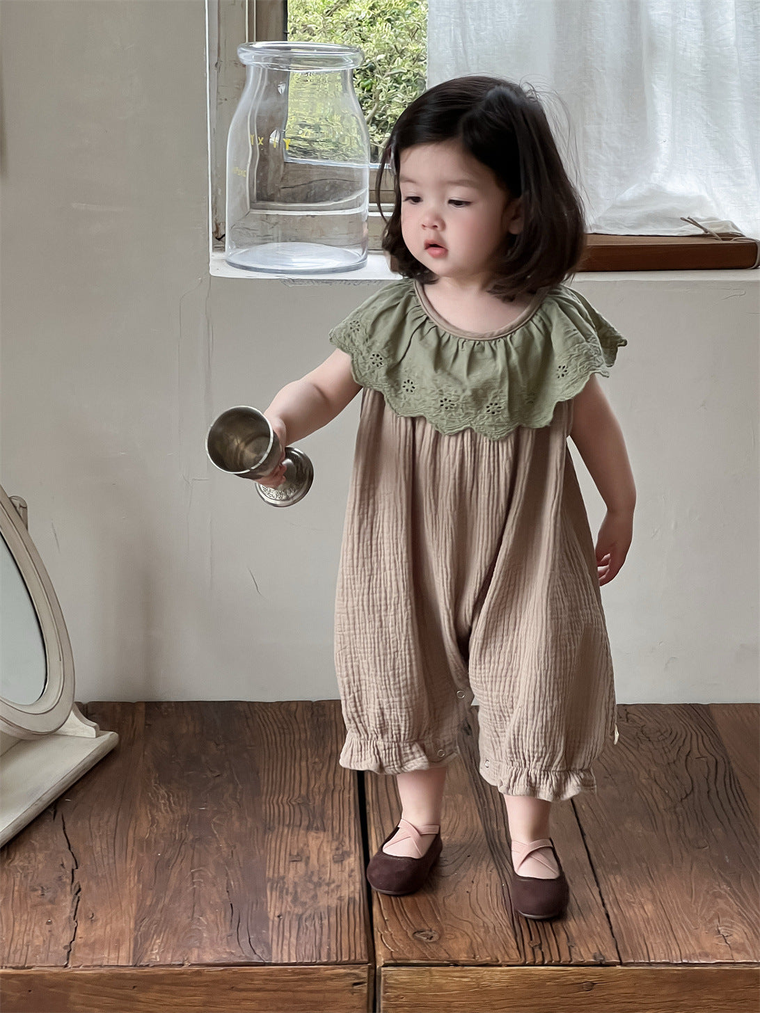Children's Thin Clothing Princess Style Romper Korean Jumpsuit, Climbing Suit