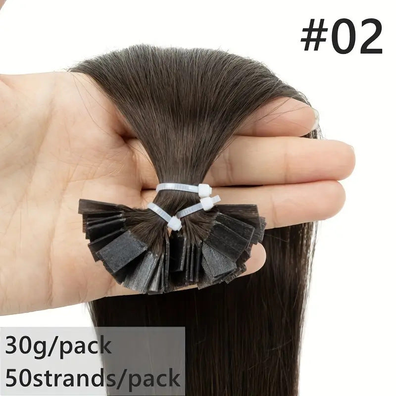 New Human Hair Foaming White Extension Long Straight Wig