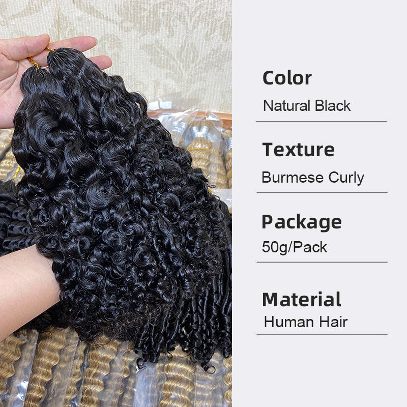 Attractive Classic Crochet Human Vietnam Full Real Hair Wig
