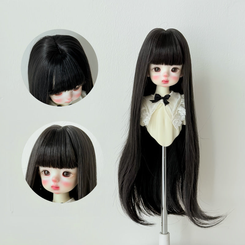 Silk Long Straight Hair Cover Bangs Rough Cos Wig